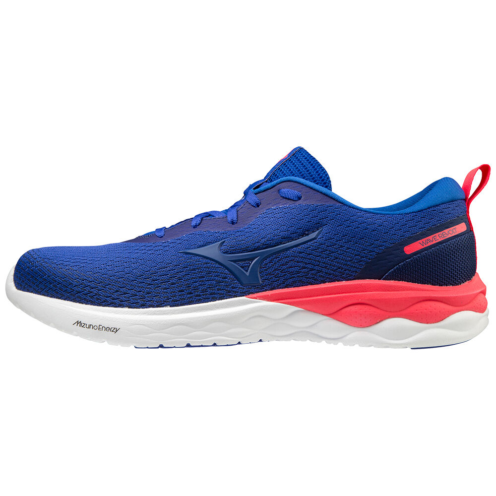 Panske Bezecke Topanky Mizuno Wave Revolt Modre/Ruzove Vypredaj PLRG49356